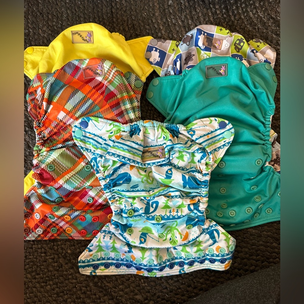 Rumparooz pocket system cloth diapers with inserts